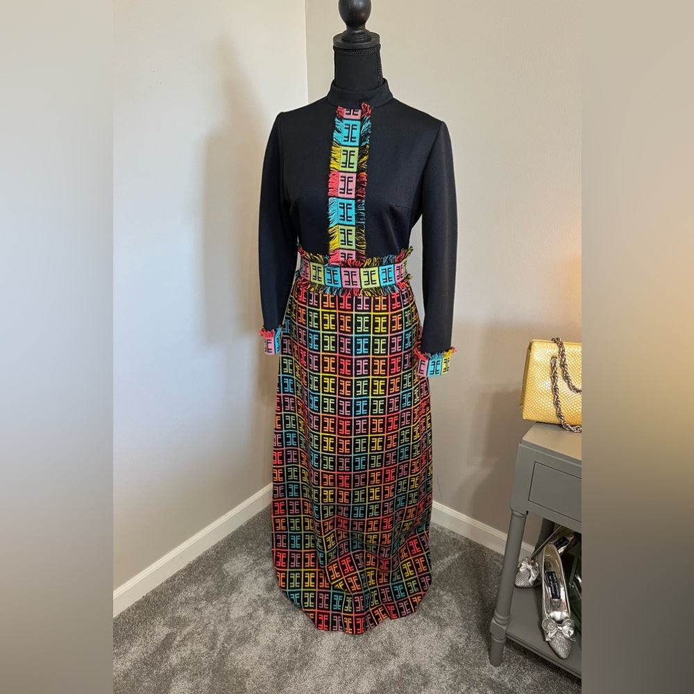 Vintage 1960s Mod Jonathan Logan Shady Lane Maxi Dress